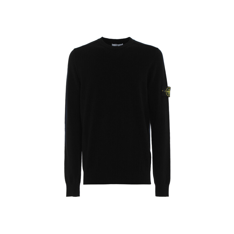 15주년 와펜 패치 울 니트 블랙 7315591A1 V0029 - Stone Island