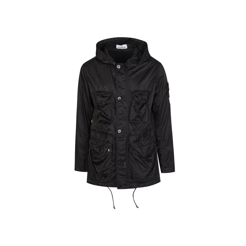 15주년 와펜 나일론 라소 TC 자켓 블랙 741544430 V0029 - Stone Island