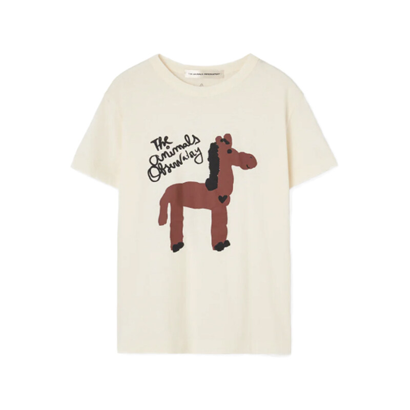 키즈 루스터 반팔 티셔츠 로우화이트 S26188 221BF - THE ANIMALS OBSERVATORY