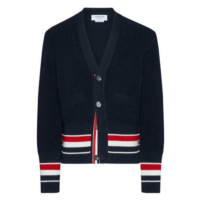 [국내발송] 톰브라운 하프 RWB 가디건 네이비 MKC629A Y3062 415 - Thom Browne