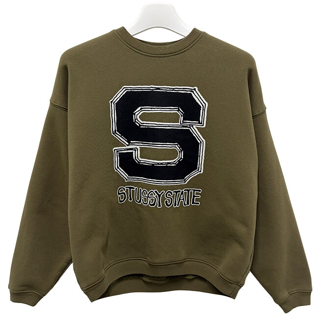 논현 더팩토리 26SS 스투시 STUSSY STATE 스투시 스테이트 맨투맨 / 올리브 (118596 0403) - Stussy