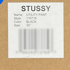 논현 더팩토리 26SS 스투시 UTILITY 유틸리티 팬츠 / 블랙 (116718 0001) 썸네일 9