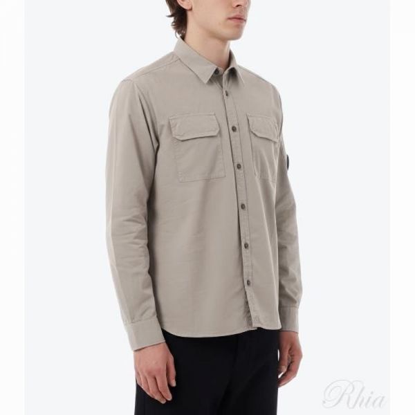 CP컴퍼니 26SS 오가닉 개버딘 롱슬리브 렌즈 셔츠 20CMSH706A 110143G 904 롱 슬리브 - CP company