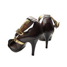토리버치 브라운 골드스트랩 슈즈 7M 썸네일 3