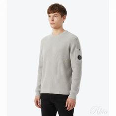 CP컴퍼니 26SS 코튼 셔닐 크루넥 렌즈 니트 20CMKN091A 005687G 904 셰닐 썸네일 1