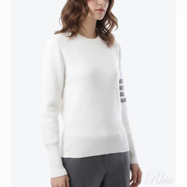 톰브라운 26SS 코튼 밀라노 스티치 4바 풀오버 니트 FKA239A 00219 100 - Thom Browne