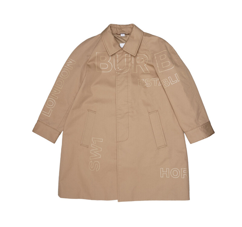 (6Y) 베이지 코튼 호스페리 프린트 키즈 트렌치 코트 8047888 - Burberry