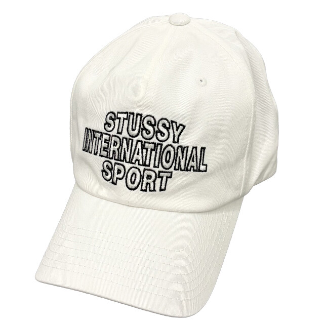 논현 더팩토리 26SS 스투시 MD INT. SPORT 미드 뎁스 인터네셔널 스트랩백 캡 야구모자 / 화이트 (1311182 1201) - Stussy