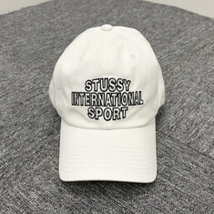 논현 더팩토리 26SS 스투시 MD INT. SPORT 미드 뎁스 인터네셔널 스트랩백 캡 야구모자 / 화이트 (1311182 1201) 썸네일 1