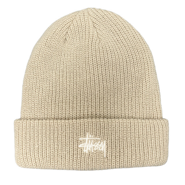 논현 더팩토리 26SS 스투시 BASIC CUFF 베이직 커프 비니 모자 / 페이디드 탄 (1321019 2728) - Stussy