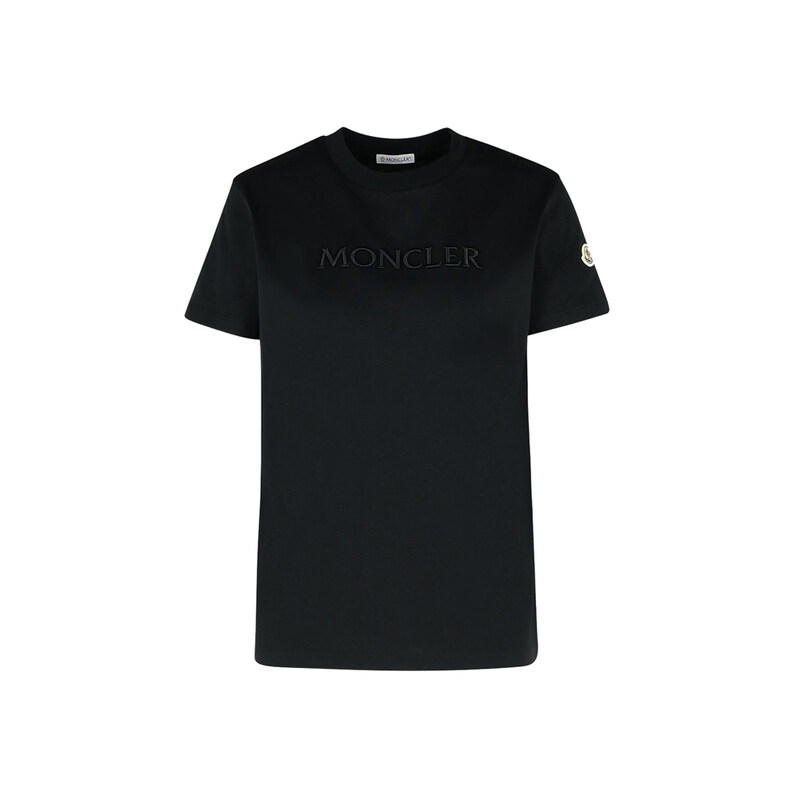 몽클레어 26SS 로고 패치 티셔츠 블랙 8C000 21 89AUO 999 - Moncler