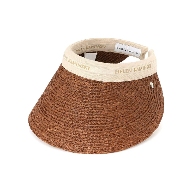 26SS 비앙카12 라피아 바이저햇 넛셸/네추럴 HAT52493 BIANCA 12 NUTSHELL NATURAL - Helen Kaminski