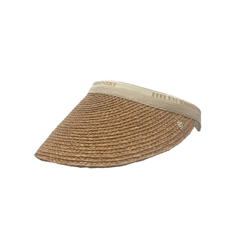26SS 비앙카12 라피아 바이저햇 누가/네추럴 HAT52493 BIANCA 12 NOUGAT NATURAL - Helen Kaminski