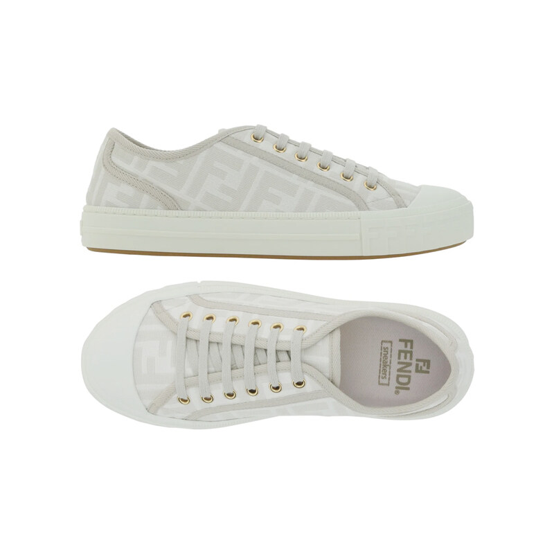 26SS 자카드 FF 도미노 스니커즈 화이트 8E8325 AJZX F1GQF - Fendi