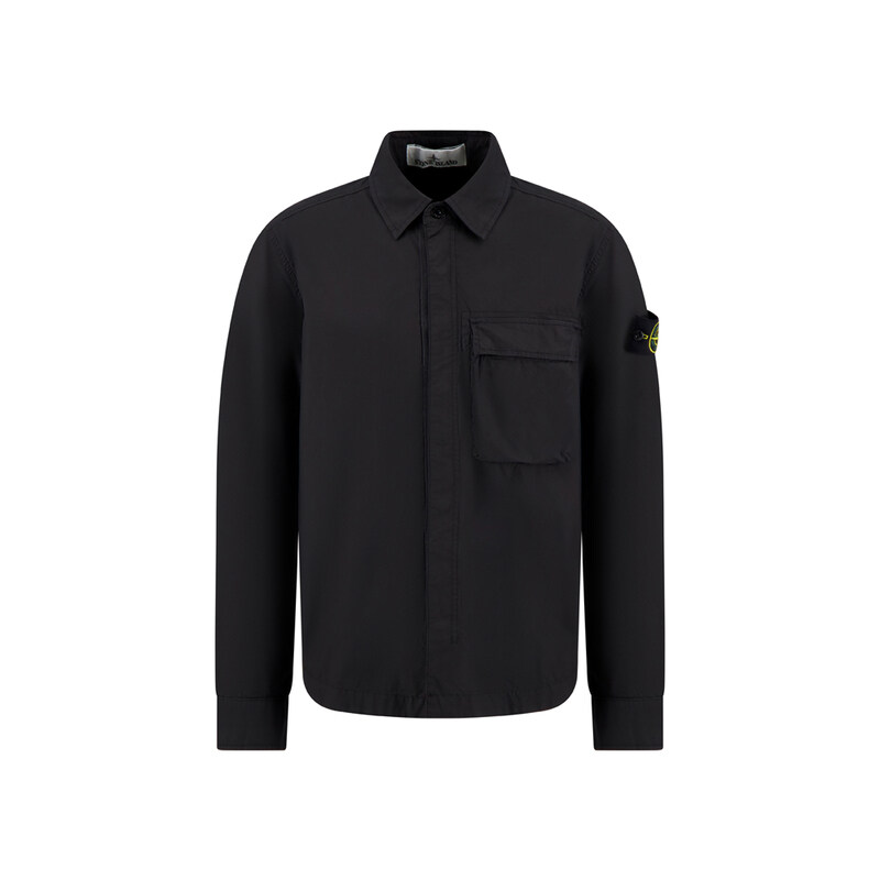 26SS 와펜 패치 오버 셔츠자켓 블랙 L1S15 1200032 S0003 V0029 - Stone Island