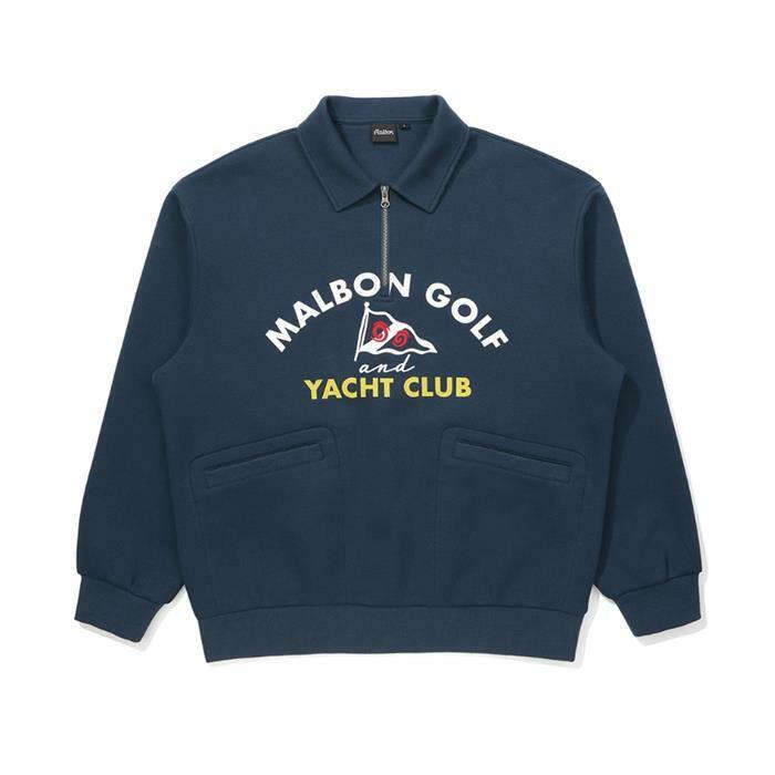 [국내배송]26S/S 말본 골프 모크넥 네이비 M6121PFS02NVY - Malbon