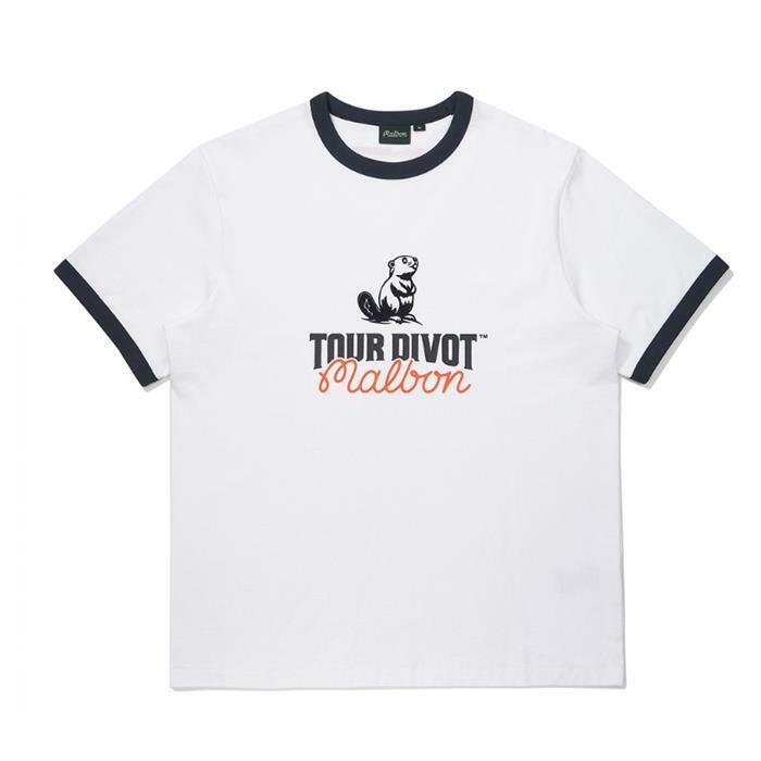 [국내배송]26S/S 말본골프 반팔 화이트 M6123LRS02OWT - Malbon