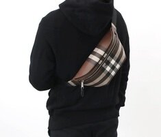 [비엔비명품관] BURBERRY 버버리 남성 이그재저레이트 체크 카슨 범 크로스백 썸네일 3