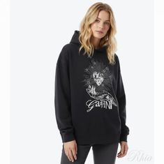 가니 블랙 이솔리 하트 오버사이즈 후디 T4082 252 아이솔리 오버사이드 썸네일 1