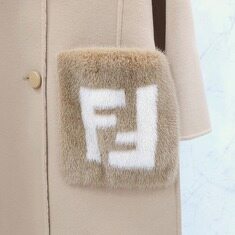 [럭스유] 38 / 펜디 FF 더블페이스 밍크 포켓 스트레이트 울 코트 FF8948 썸네일 3