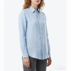 폴로랄프로렌 클래식 핏 스트라이프 셔츠 211970691004 썸네일 1