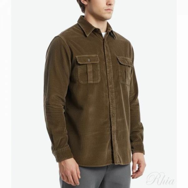폴로랄프로렌 클래식핏 스웨이드 패치 코듀로이 셔츠 710950424002 - Polo Ralph Lauren
