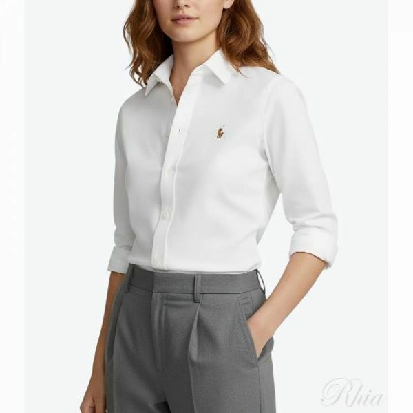 폴로랄프로렌 니트 옥스포드 셔츠 211664427 003 - Polo Ralph Lauren