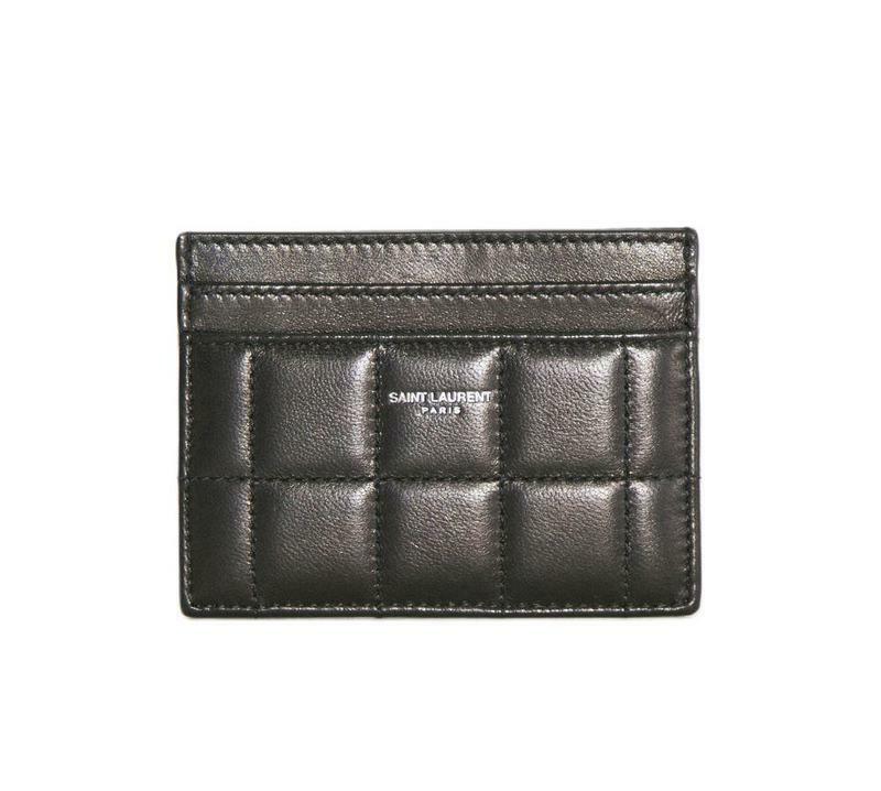 생로랑 로고 프린트 퀼팅 카드홀더 758662 AAB8V 1000 - Saint Laurent