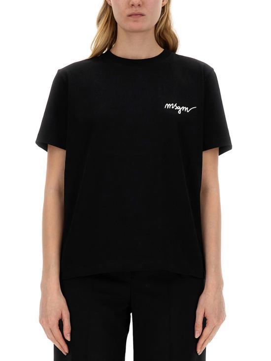 엠에스지엠 반팔 티셔츠 2000MDM54020000299 BLACK DOM - MSGM
