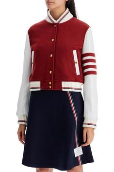 톰브라운 봄버 자켓 FBC884XF0764615 BURGUNDY DOM 썸네일 4