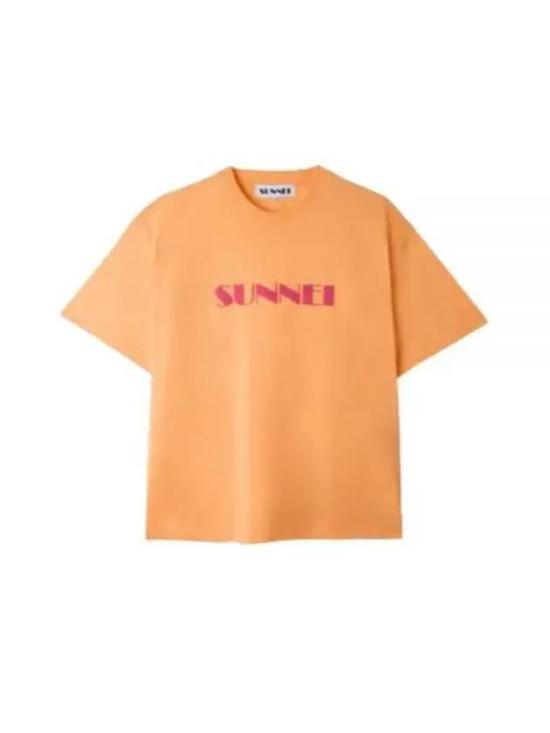 써네이 반팔 티셔츠 MRTWXJER066JER0127844 PEACH DOM - Sunnei
