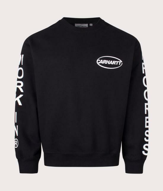 칼하트 WIP 긴팔 티셔츠 I0339390D2XX BLACK WHITE DOM - Carhartt