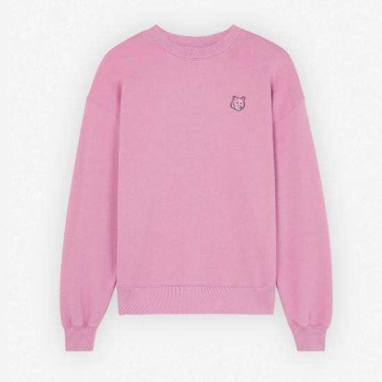 메종키츠네 볼드 폭스 헤드 패치 컴포트 스웨트셔츠 MW00315KM0307P625 ROSEBUD DOM - Maison Kitsune