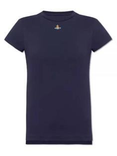 25SS 비비안웨스트우드 PERU 페루 ORB 반팔 티셔츠 3G010017J001MK410 NAVY DOM 썸네일 1