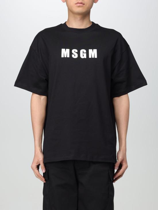 엠에스지엠 반팔 티셔츠 3640MM12824700299 BLACK DOM - MSGM