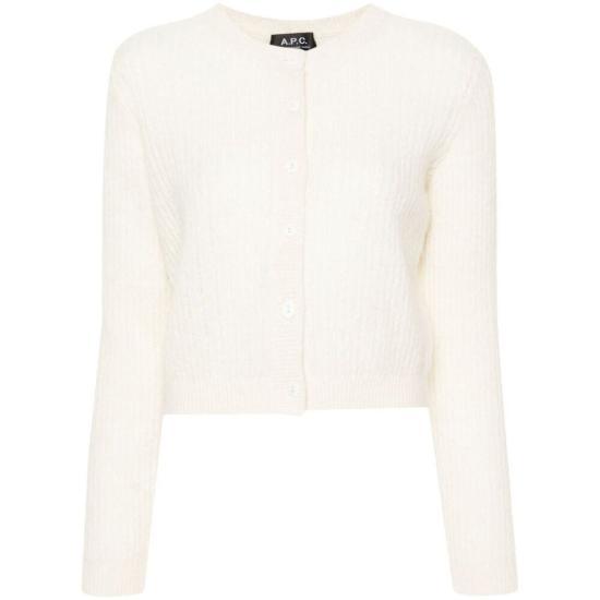 25SS 아페쎄 가디건 WPABEF22246AAC BIANCO DOM - A.P.C.