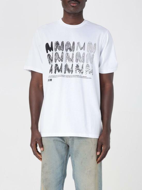 25SS 엠에스지엠 반팔 티셔츠 3840MM11025709701 WHITE DOM - MSGM