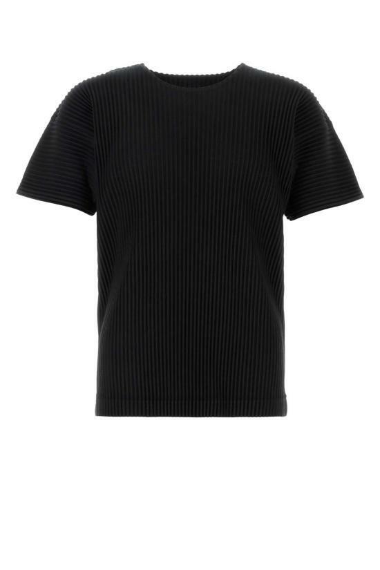 25SS 옴므 플리세 이세이 미야케 반팔 티셔츠 HP56JK52015 BLACK DOM - Issey Miyake