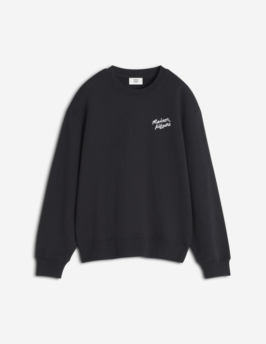 25FW 메종키츠네 긴팔 티셔츠 PW00314KM0341O197 BLACK WHITE DOM - Maison Kitsune