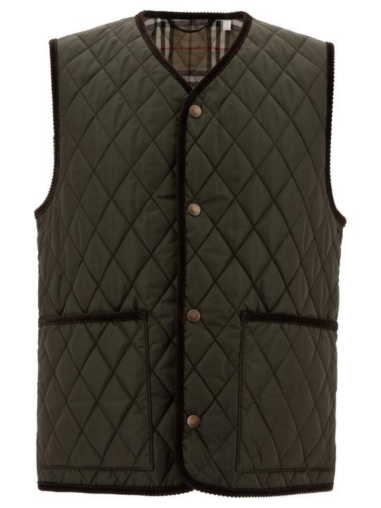 25SS 버버리 퀼티드 나일론 베스트 8100839 SHALE DOM - Burberry