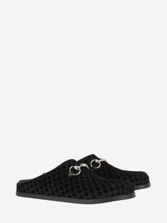 25FW 구찌 벨벳 홀스빗 뮬 837130FAEUF1000 BLACK DOM 썸네일 2