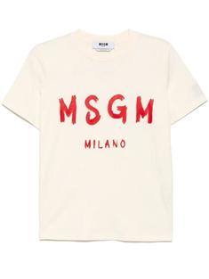 25SS 엠에스지엠 반팔 티셔츠 3841MDM51025700202 OFF WHITE DOM 썸네일 1