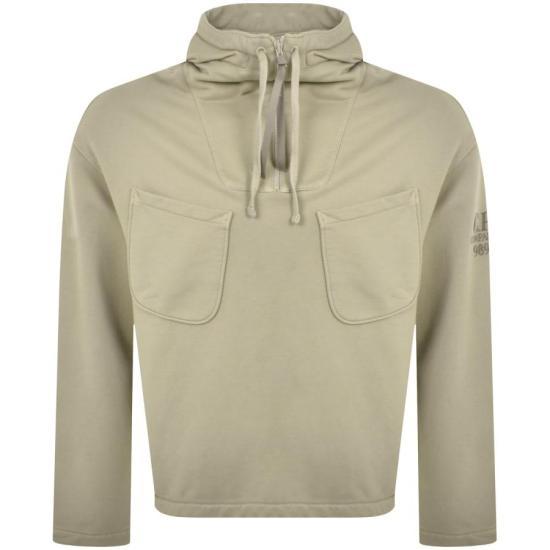 씨피 컴퍼니 다이애그널 플리스 집 후드 티셔츠 17CMSS022A006372G327 VINTAGE KHAKI DOM - CP company