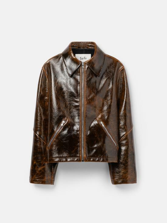 세퍼 가죽 자켓 BUCKJACKETWORNCOATEDWOOL WORN COATED WOOL DOM - SEFR