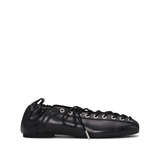 25FW 가니 레이스업 발레리나 S2914099 BLACK DOM - Ganni