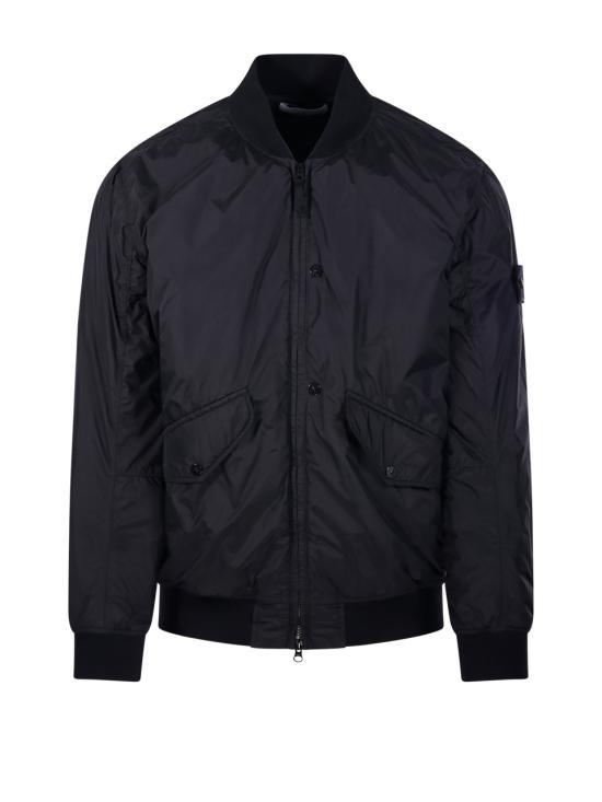 스톤 아일랜드 40923 크링클랩스 R NY 윈드 레지스턴트 봄버 자켓 811540923V0029 BLACK DOM - Stone Island