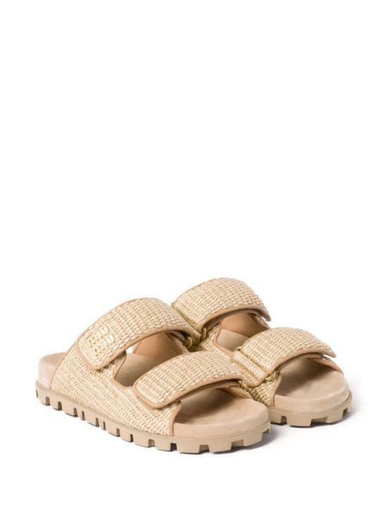 미우미우 뮬 슬리퍼 5XX6363LORF0018 NATURAL DOM - Miu Miu