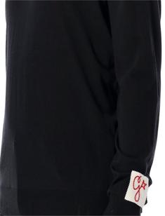 25FW 골든구스 라운드넥 스웨터 GMP00947P00066590100 BLACK DOM 썸네일 3