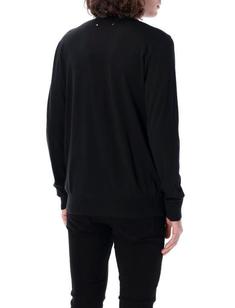25FW 골든구스 라운드넥 스웨터 GMP00947P00066590100 BLACK DOM 썸네일 2