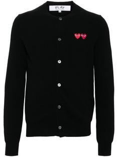 26SS 꼼데가르송 플레이 더블 하트 가디건 AXN0570511 BLACK DOM 썸네일 1